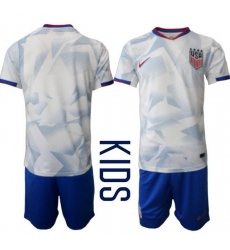 Kids United States USA Blank or Custom Team FIFA x World Cup 2026 Home White On Field Suit Jersey