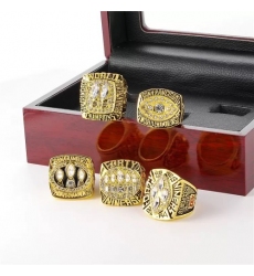 5Pcs NFL San Francisco 49ers Championship Ring Set World Cup fan memorabilia ring with wooden box - No. 11