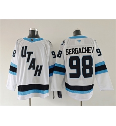 Men's Utah Mammoth #98 Mikhail Sergachev White 2025 Stitched Jersey