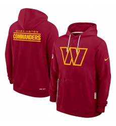 Men's Washington Commanders Maroon Sideline Standard Issue Initial Home Dri-FIT Pullover Hoodie