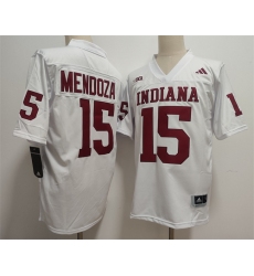 Men's Indiana Hoosiers #15 Fernando Mendoza White Stitched Basketball Jersey