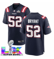 Men's New England Patriots #52 Marcus Bryant Blue 2025 2026 Super Bowl LX F U S E Stitched Jersey