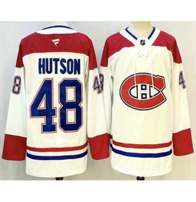 Men's Montreal Canadiens #48 Lane Hutson White Authentic Jersey