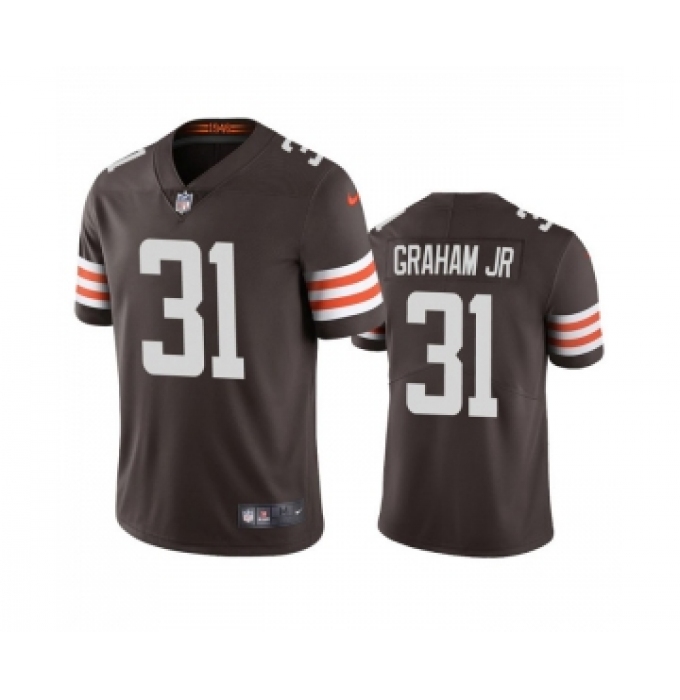 Men's Cleveland Browns #31 Thomas Graham Jr. Brown Vapor Untouchable Limited Jersey