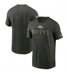 Men's Baltimore Ravens Forest Green 2025 Salute to Service Sideline Primary Edge Dri-FIT T-Shirt