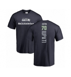 Football Seattle Seahawks #70 Mike Iupati Navy Blue Backer T-Shirt
