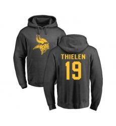 Football Minnesota Vikings #19 Adam Thielen Ash One Color Pullover Hoodie