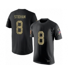 Football New England Patriots #8 Jarrett Stidham Black Camo Salute to Service T-Shirt
