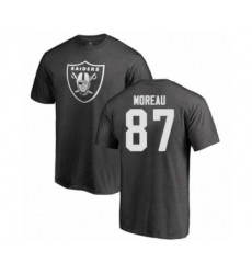 Football Oakland Raiders #87 Foster Moreau Ash One Color T-Shirt