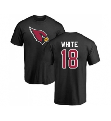 Football Arizona Cardinals #18 Kevin White Black Name & Number Logo T-Shirt
