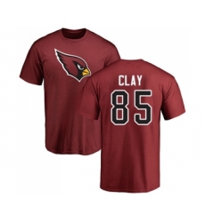 Football Arizona Cardinals #85 Charles Clay Maroon Name & Number Logo T-Shirt