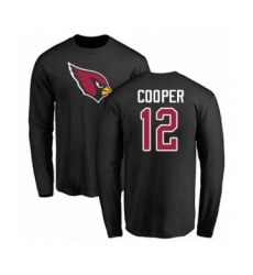 NFL Nike Arizona Cardinals #12 Pharoh Cooper Black Name & Number Logo Long Sleeve T-Shirt