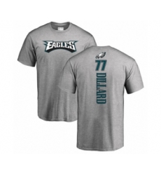Philadelphia Eagles #77 Andre Dillard Ash Backer T-Shirt
