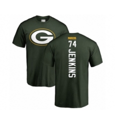 Football Green Bay Packers #74 Elgton Jenkins Green Backer T-Shirt