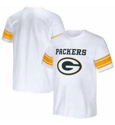 Men's Green Bay Packers White X Darius Rucker Collection Football Striped T Shirt