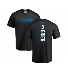 Football Carolina Panthers #3 Will Grier Black Backer T-Shirt