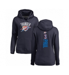 Basketball Women's Oklahoma City Thunder #3 Chris Paul Navy Blue Backer Pullover Hoodie