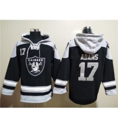 Men's Las Vegas Raiders #17 Davante Adams Black Ageless Must-Have Lace-Up Pullover Hoodie
