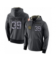Football Men's Pittsburgh Steelers #39 Minkah Fitzpatrick Stitched Black Anthracite Salute to Service Player Performance Hoodie