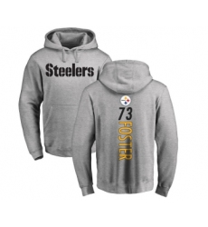 Football Pittsburgh Steelers #73 Ramon Foster Ash Backer Pullover Hoodie