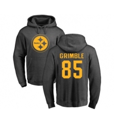 Football Pittsburgh Steelers #85 Xavier Grimble Ash One Color Pullover Hoodie
