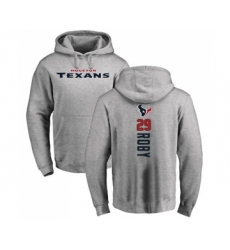 Football Houston Texans #29 Bradley Roby Ash Backer Pullover Hoodie
