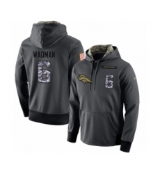 Football Men's Denver Broncos #6 Colby Wadman Stitched Black Anthracite Salute to Service Player Performance Hoodie