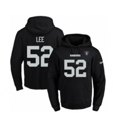 Football Men's Oakland Raiders #52 Marquel Lee Black Name & Number Pullover Hoodie