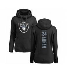 Football Women's Oakland Raiders #24 Johnathan Abram Black Backer Pullover Hoodie