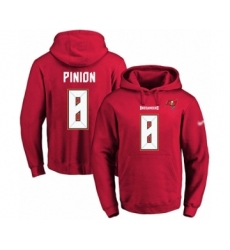 Football Men's Tampa Bay Buccaneers #8 Bradley Pinion Red Name & Number Pullover Hoodie