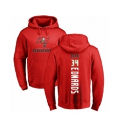 Football Tampa Bay Buccaneers #34 Mike Edwards Red Backer Pullover Hoodie