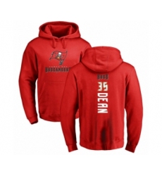 Football Tampa Bay Buccaneers #35 Jamel Dean Red Backer Pullover Hoodie