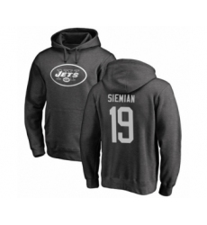 Football New York Jets #19 Trevor Siemian Ash One Color Pullover Hoodie