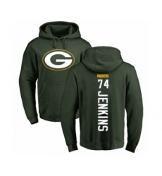 Football Green Bay Packers #74 Elgton Jenkins Green Backer Hoodie