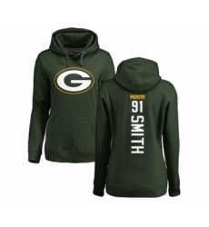 Football Women's Green Bay Packers #91 Preston Smith Green Backer Hoodie