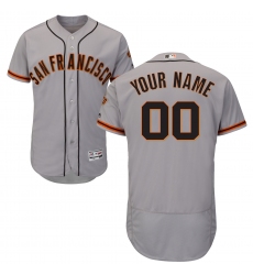  Men's San Francisco Giants Majestic Road Gray Flex Base Authentic Collection Custom Jersey