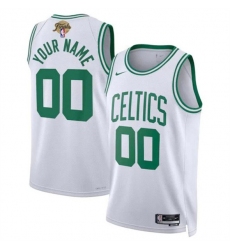 Men's Boston Celtics Active Player Custom White 2024 Finals Association Edition Stitched Basketball Jersey