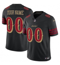 Men's San Francisco 49ers Active Player Custom Black 2025 F.U.S.E. “Rivalries” Vapor Limited Football Stitched Jersey