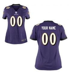 Women's Baltimore Ravens Nike Purple Custom Game Jerse