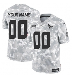 Men's Houston Texans Active Player Custom 2024 F.U.S.E Arctic Camo Salute To Service Limited Stitched Football Jersey