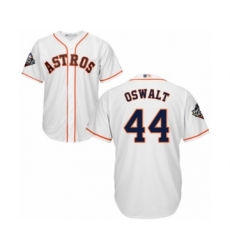 Youth Houston Astros #44 Roy Oswalt Authentic White Home Cool Base 2019 World Series Bound Baseball Jersey