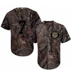 Men's Majestic Houston Astros #7 Craig Biggio Authentic Camo Realtree Collection Flex Base MLB Jersey
