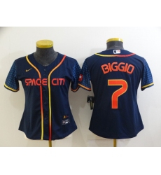 Women's Houston Astros #7 Craig Biggio Nike Navy 2022 City Connect Player Jersey