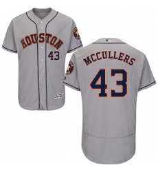 Men's Majestic Houston Astros #43 Lance McCullers Grey Road Flex Base Authentic Collection MLB Jersey