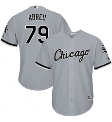 Youth Majestic Chicago White Sox #79 Jose Abreu Authentic Grey Road Cool Base MLB Jersey