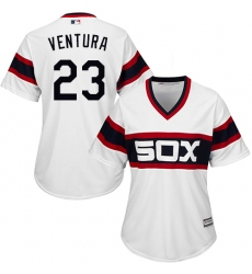 Women's Majestic Chicago White Sox #23 Robin Ventura Authentic White 2013 Alternate Home Cool Base MLB Jersey