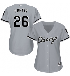 Women's Majestic Chicago White Sox #26 Avisail Garcia Authentic Grey Road Cool Base MLB Jersey