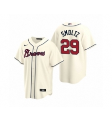 Men's Atlanta Braves #29 John Smoltz Nike Cream 2020 Replica Alternate Jersey