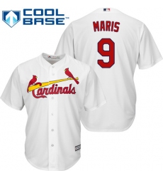 Men's Majestic St. Louis Cardinals #9 Roger Maris Replica White Home Cool Base MLB Jersey