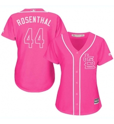 Women's Majestic St. Louis Cardinals #44 Trevor Rosenthal Authentic Pink Fashion Cool Base MLB Jersey